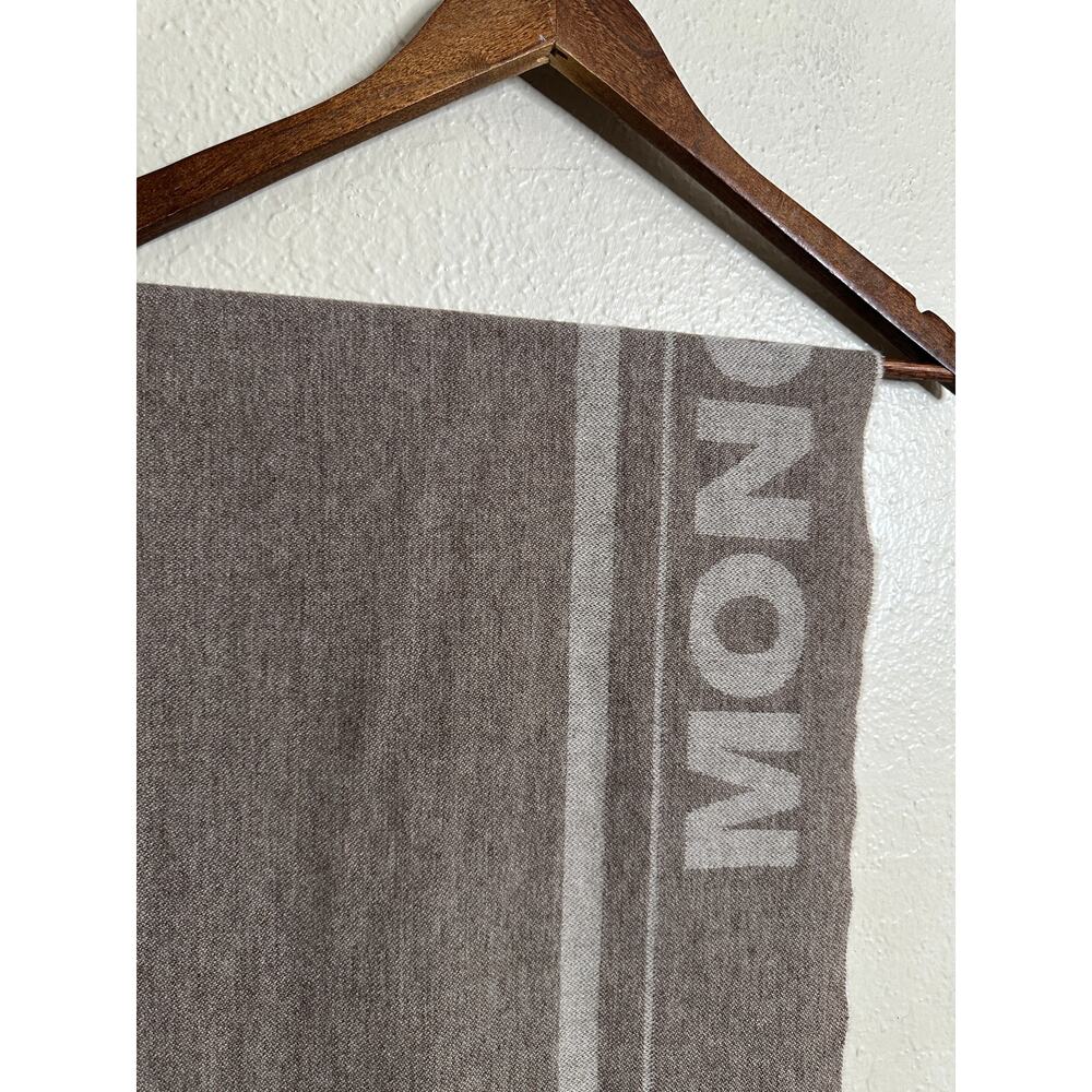 Moncler Wool Logo Scarf Fringed - Picture 4 of 9